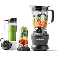 nutribullet Hot & Cold Blender Combo - Charcoal Grey - 3 Pre-Programmed Smart Cycles & 2 Pulse & Extract Functions - Blend Fruit, Ice & Nuts - 1.8L Capacity - 1200W Base with 3 Cups & 2 Flip-Top Lids