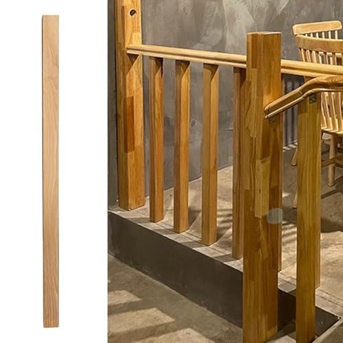 Garde Corps Escalier Bois Massif Balustres pour Escaliers Intérieurs, Fagots de Fuseaux D'escalier Carrés Peints, 95 Cm Balustres de Remplacement pour Escaliers de Terrasse, Intérieur Extérieur Garde-