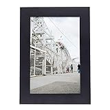 Golden State Art, Black Photo Wood Collage Frame with REAL GLASS (4x6)
