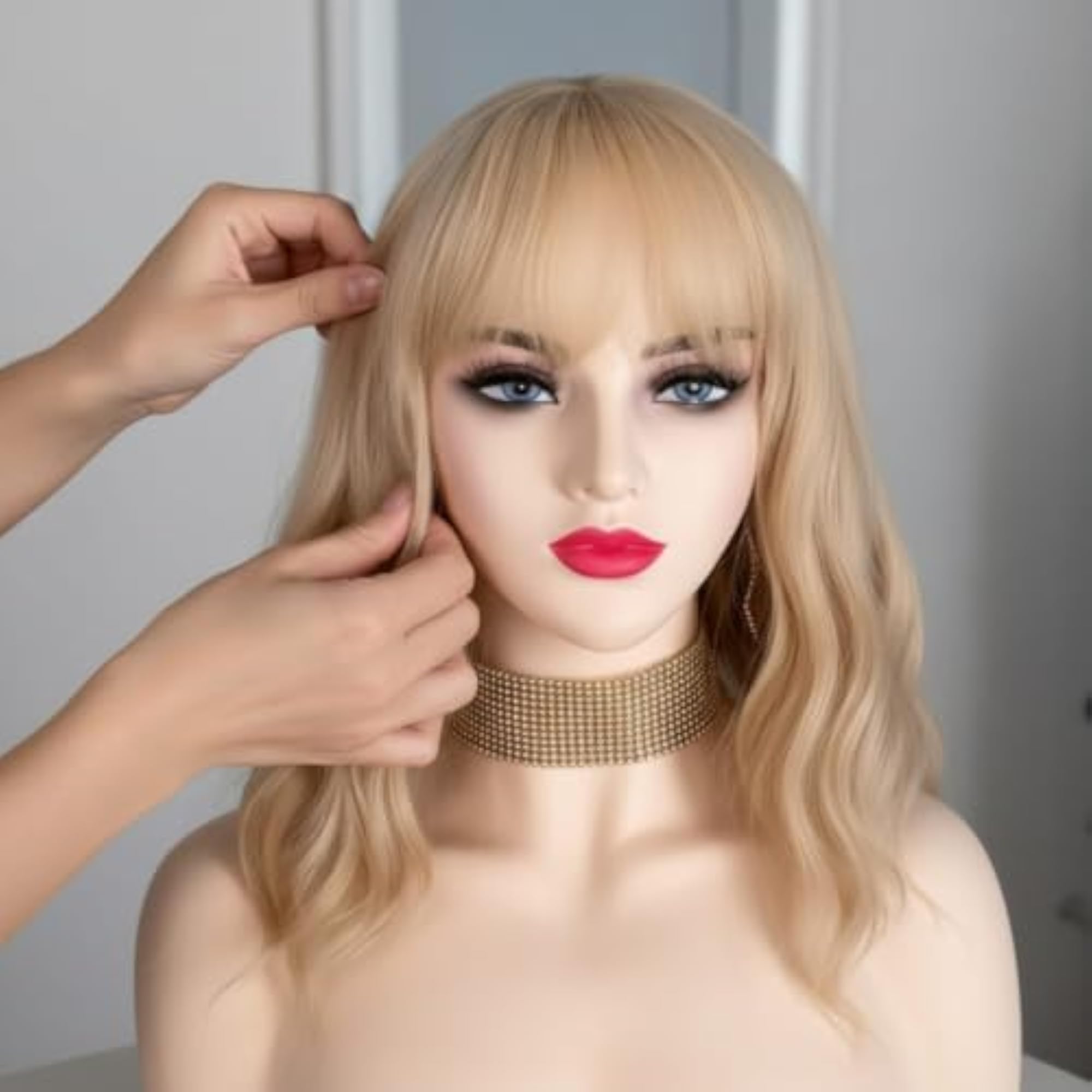 Lifelike Hairpiece Holder Stand for Display