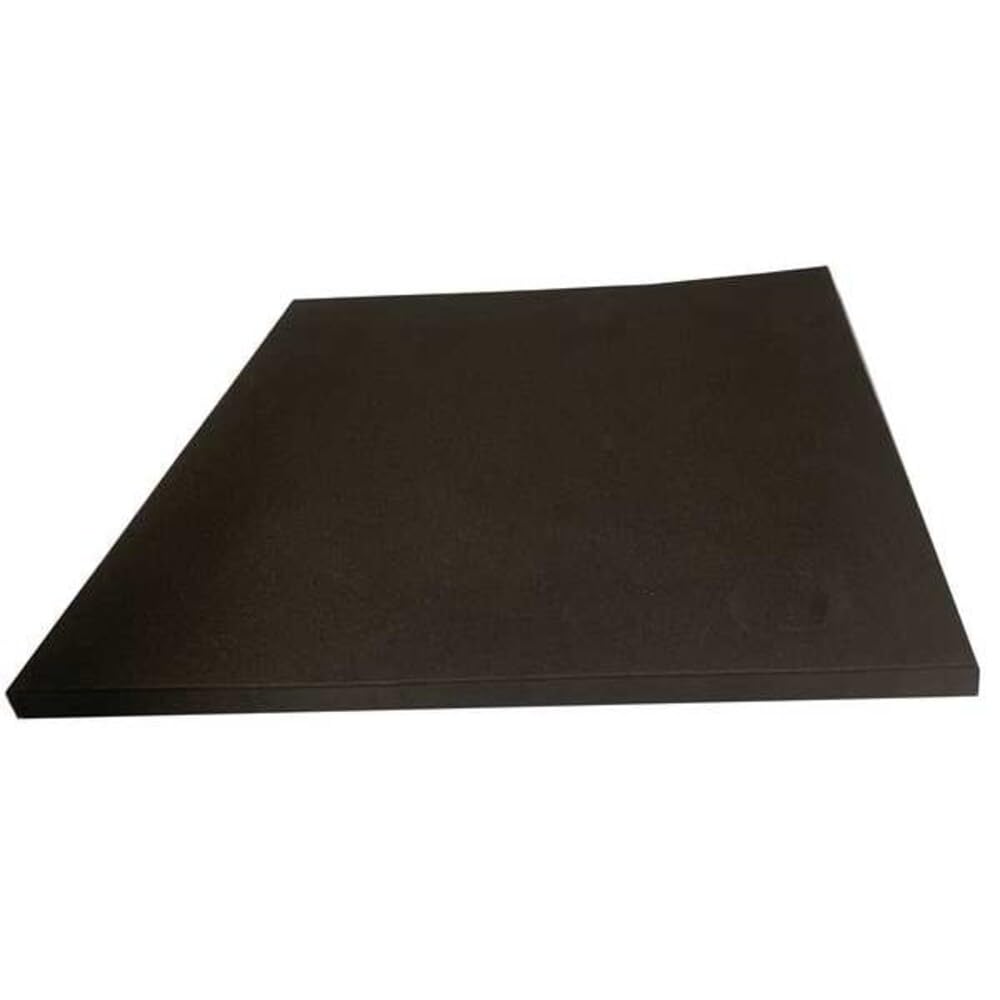 Cross Linked Polyethylene Foam Sheet, Black, 4 lbs/cu. ft., 1/2 in Thick x 24 in Wide x 24 in Long