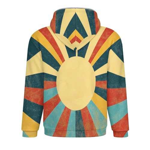 Chaqueta polar para exteriores abrigo de invierno casual con estampado de sol 4