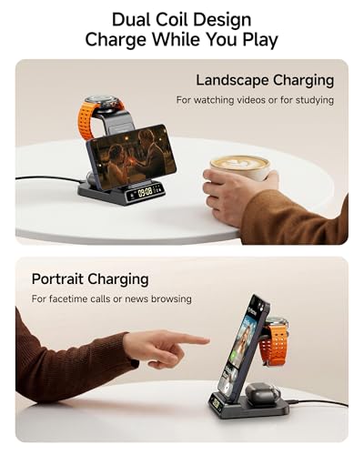Image of 3 in 1 Wireless Charger for Samsung Galaxy S26 Ultra, Galaxy Watch 8, Buds