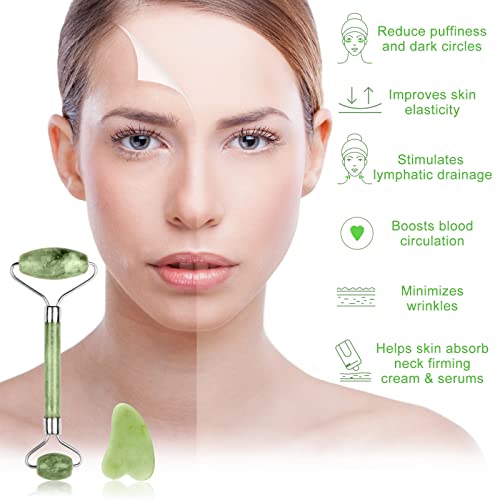 Neck Beauty Device & Facial Sculpting Tools Set of 3 - Neck Toning Exerciser + Jade Roller for Face + Gua Sha - to Improve Saggy Skin Rejuvenation & Double Chin, Define Jaw Line And Shape Vline - Thumbnail 4