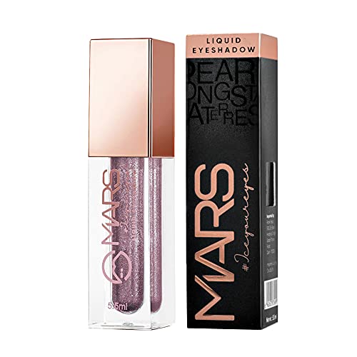 Image of MARS Metallic Liquid Glitter Eyeshadow | Waterproof & Highly Pigmented | Smooth Glide Formula (5.5ml) (04-Milky Way)