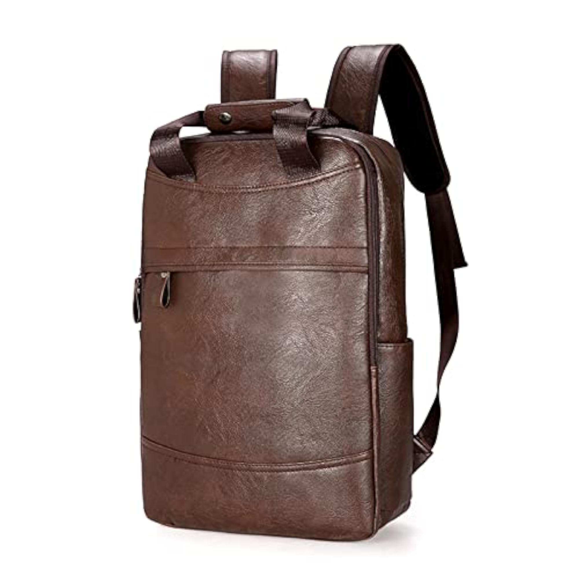 Men's Casual Leather Laptop Backpack