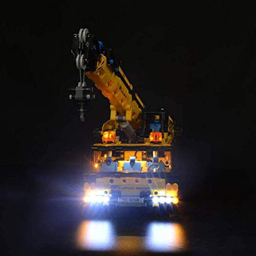 ZHLY LED Licht-Set für Lego Technic Kran-LKW Beleuchtung Lichtset Kompatibel Mit Lego 42108 USB und Batterie Betrieben… – Bild 2