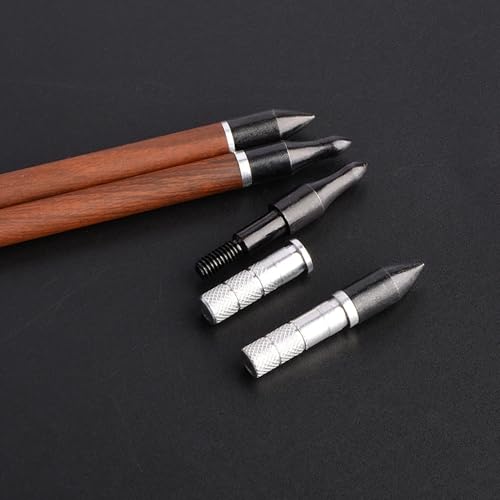 AYLIFU Arrow Insertion Archery Accessories Aluminum Alloy Insert for Archery shafts Silver 24mm/0.94inch Glass Fiber Carbon Arrow Sticks for Archery Accessories Replaceable Arrows 12 Pieces