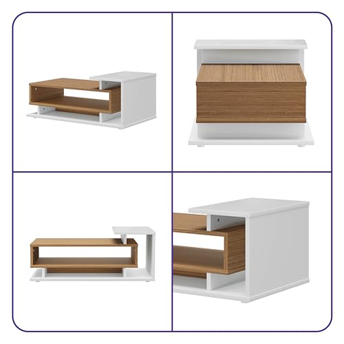 Image of Wakefit Center Table | 1 Yr Warranty | Coffee Table for Living Room Wooden, Tea Table for Living Room Wooden, Sofa Table, Free Installation from Brand, Modern Multi-Functional & Wobble-Free(Storiva)