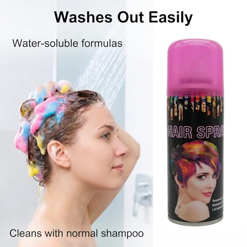 Spray de color temporal para cabello 24 latas miniatura 5