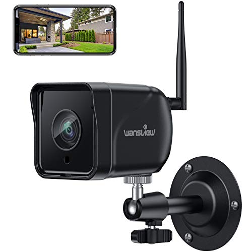 Wansview Security Camera 1080P IP66 Waterproof Outdoor WiFi Home Surveillance Camera with Motion Detection, Two-Way Audio, SD Card Storage, ONVIF and RTSP Protocol and Works with Alexa W6 (Black)