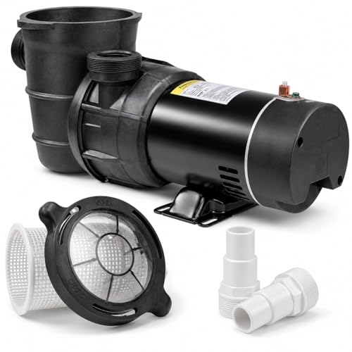 XtremepowerUS 1.5HP Above Ground Swimming Pool Pump 2-Speed Pump Spa 1.5' inch High Flow Dual Speed...