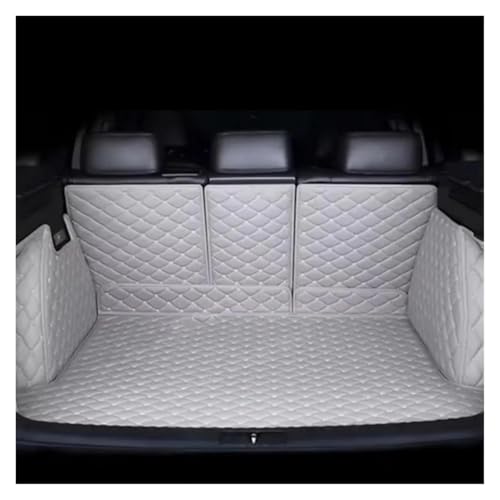Tapis de coffre imperméable Hyundai Santa Fe 2019 protection intégrale rouge marron