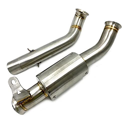 GSDGBDFE Abgas Slip On für K-TM 690 für Duke 690 Moto Auspuff Modified Middle Link Pipe Eliminator Abgas Motocycle Escape Enhanced Luftdruck Zubehör (Color : Set)