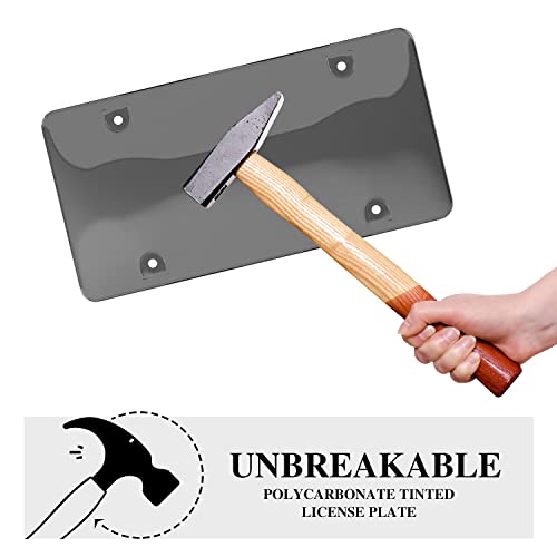 2 Pcs License Plates Cover Unbreakable Design,Fits All Standard 6X12 Inches License Plates,Protect Your Front & Back License Plates #TOP4
