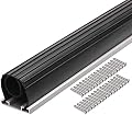 20FT Garage Door Bottom Rubber Seal - Universal Weatherproof Sealing with Pre-drilled Aluminum Track Kit,Additional Rubber Inside