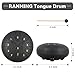 RANMING 6 Inch Steel Tongue Drum 11Note C Key Tongue Drum Kids & Adult Handpan with Gig Bag Music Book Mallets Finger Loops Mallets Stand Highlight Stickers for Meditation,Yoga & Camping Black