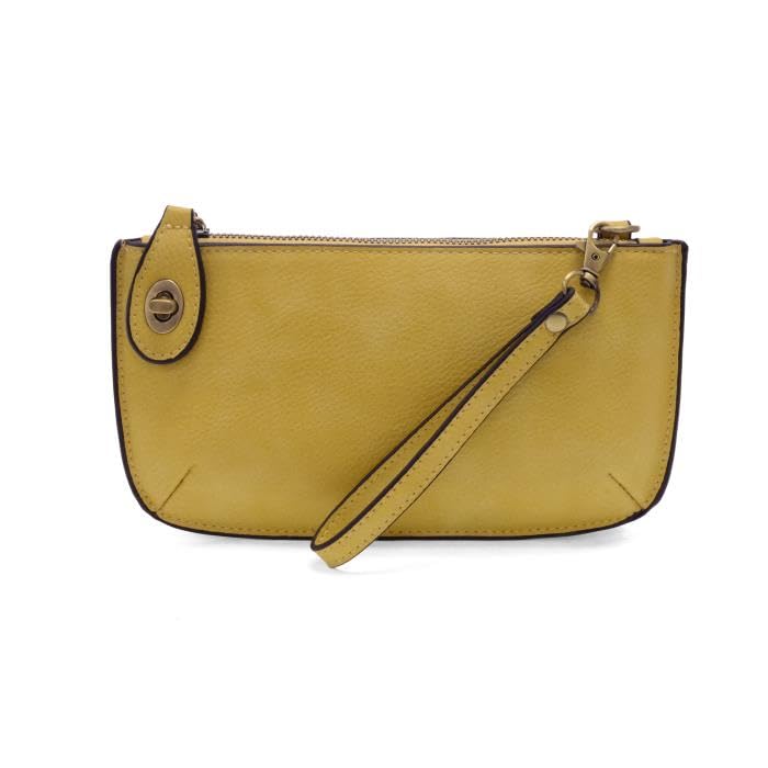 Image of Joy Susan Women's Fashion Purse Mini Crossbody Wristlet Clutch Hand Bag - Shortbread Yellow