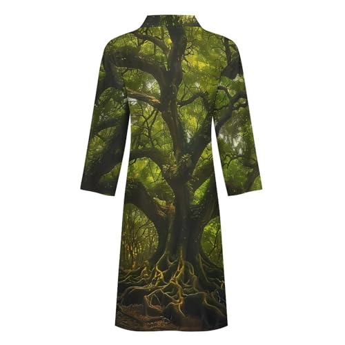 South Carolina Angel Oak Tree Men's Robes Long Sleeve V Neck Bath Robe Printed Bathrobes Cozy Soft Sleepwear4