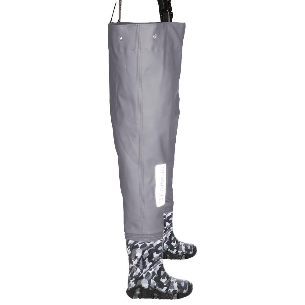Vadeadores Infantiles, Vadeadores Infantiles, Modelos: Craft, Camouflage Gris, Spider, Cintura Ajustable Tirantes Duraderos, Hebilla Nexus, Pantalón de Pesca Infantil 21-36 EU