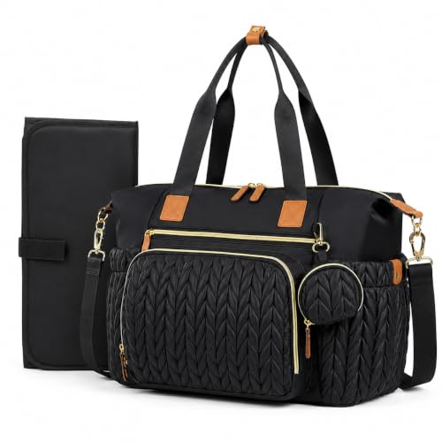 Image of Baby Diaper Bag | Diaper Bag for Mothers For Travel | Baby Bags For Mothers Carry | Baby Diaper Bag For Mother For Travelling | Mommy hand Tote Sling Lugguage diapers Handbags with Changing Mat