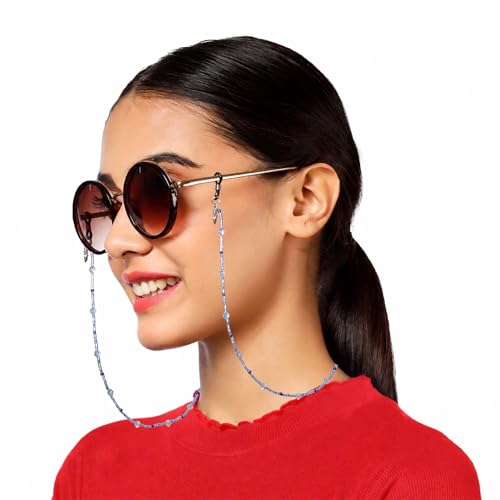 Image of Unisex Specs Holder Hook & Loop Anit Slip Eyewear Lanyard Beads Strap Chain