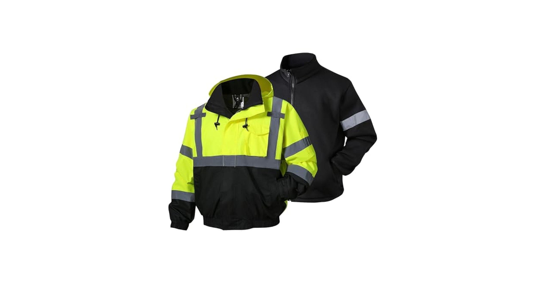 SKSAFETY 3-in-1 High Visibility Winter Bomber Jackets Zip