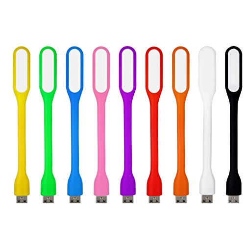 USB LED Light Lamp Adjust Angle Portable Flexible Led Lamp with USB for PowerBank PC Laptop Notebook Computer Keyboard Outdoor Energy Saving Gift Night Book Reading Lamp (5PCS)