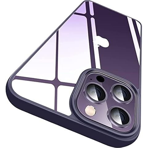 CASEKOO Crystal Clear Designed for iPhone 14 Pro Case 2022, [No.1 Anti-yellowing] [10FT Mil-grade Protection] Shockproof Protective Phone Cases, Thin Slim Fit Cover for iPhone 14 Pro - Purple Cover