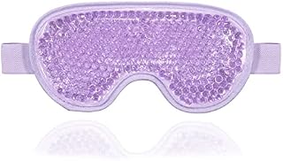 Gamufw Cooling Eye Mask Hot Cold Therapy Gel Eye Mask for Puffy Eye Migraine Relief, Headache, Dark Circles, Dry Eyes, Swollen Eyes, Sinus Pain (Purple)