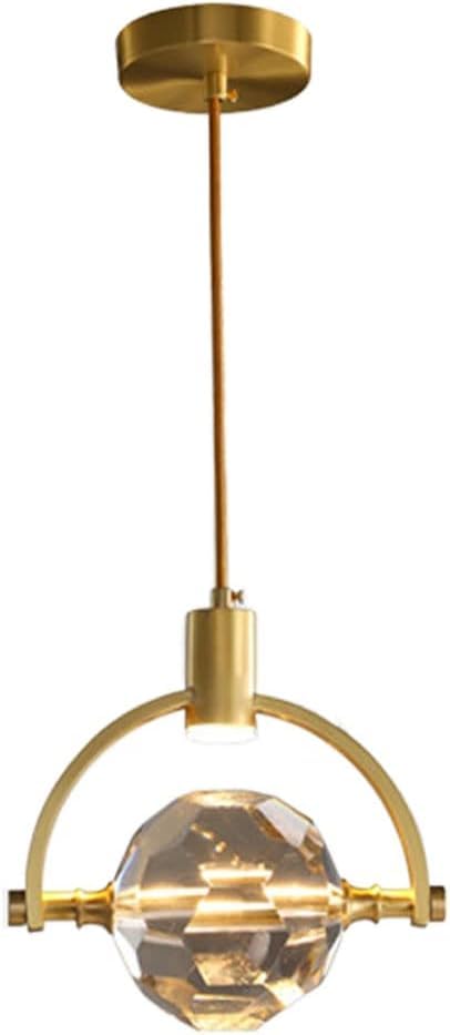 Lustre réglable en cristal doré pour illuminer votre îlot de cuisine et salon