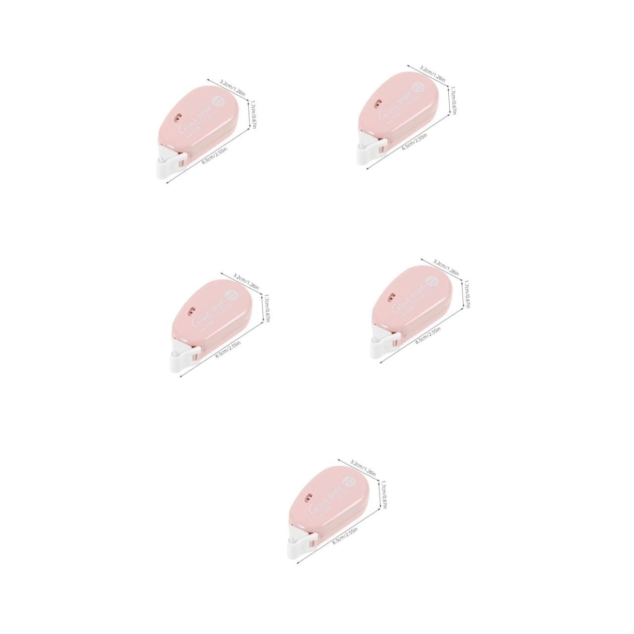 VILLCASE 20piezas Rodillo De Cinta Adhesiva Doble Cara Alta Viscosidad para Manualidades y Scrapbooking Transparente Fácil De Usar Suministros De Oficina y Hogar