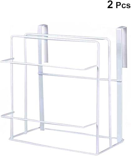 Miniatura 2 de Estante de tabla de cortar para debajo del gabinete, doble capa, soporte para tapa de olla, barra de toalla de perforación, organizador de
