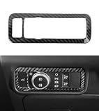 Side Console Switch Panel Cover Trim Compatible with 2024 2025 2026 Ford Mustang, Dashboard Side Lighting Control Button Frame Trim Interior Accessories (Carbon Fiber Look)