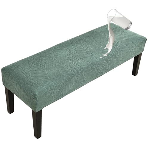 FUANGUI Waterproof Bench Cover, Stretch Jacquard Dining Bench Cover for bedrooms