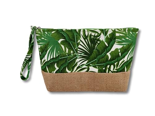 Vico Casa® Bolso de mano playa para Mujer, Bolso Pequeño de mar con base de yute, Estilo tropical 1 / bolso mujer pequeño 19x15x7cm (ZX-15649S)