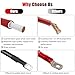 Linkstyle 6 PCS 4 AWG Battery Cables 12 Inch, 30CM Heavy Duty Marine Battery Power Inverter Copper Wire Set, with 3/8