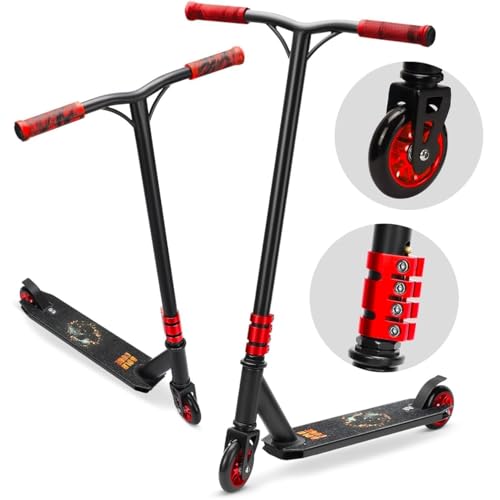 BOLDCUBE Deluxe Patinete Freestyle | Niños y Niñas | 6-16+ Años | Pro 360° | Aluminio | ABEC 9 | para Niños Adolescentes y Adultos