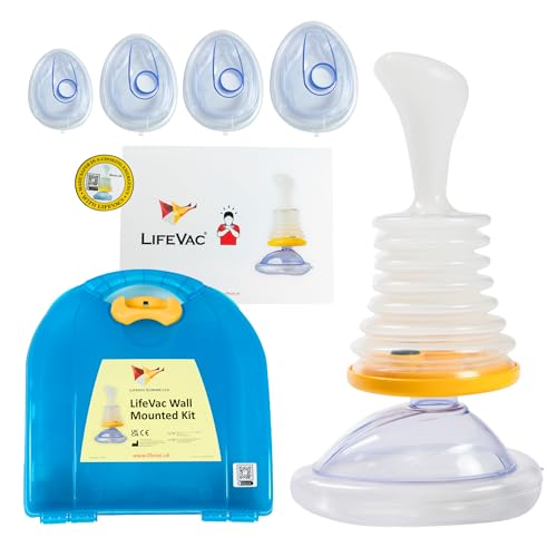 LifeVac Wall Mounted Kit - Choking Rescue Device for Adults and Children First Aid Kit Portable Airway Suction Rescue Device First Aid Choking Device Anti-Choking System Airway Clearance