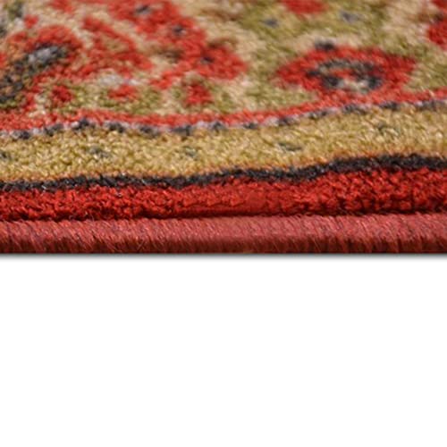 Rugstylesonline Persian Medallion Red Doormat, Slip Resistant Rubber Back Door Mat For Indoor Entry,French Door Mat, 18" X 30" Red Oriental Doormats #TOP7