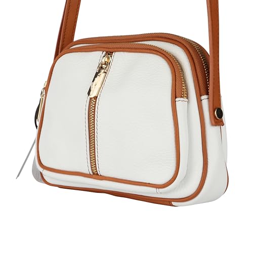 Generic Vera Pelle white Womens Hand bag Cross body Shoulder Italian Leather Made in Italy Purse2