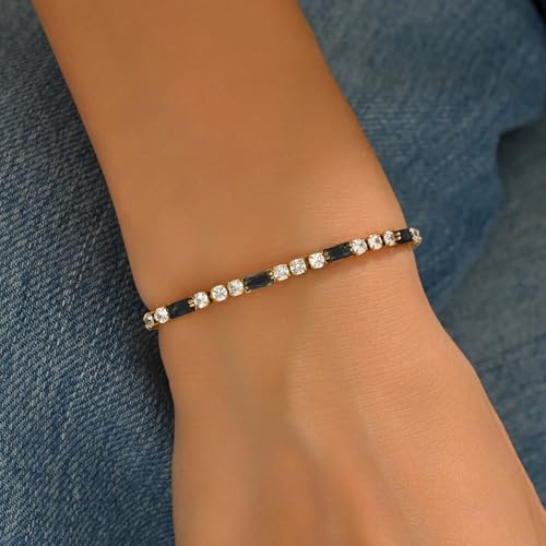Tennis Bracelet for Women 18K Gold Plated Cubic Zirconia Bracelet Dainty Diamond Adjustable Bracelet Trendy Jewelry Gift4