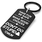 Keyring Gifts for Teenage, Boys, Girls, Cool Stainless Steel Keyring, Teenagers Stocking Fillers, Christmas Gifts, Mothers Day Gifts for Mum, Daughter, Son, Durable and Lightweight Keepsake