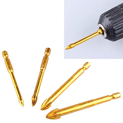Brocas para vidrio 10 piezas, punta de lanza cruzada 3mm miniatura 3
