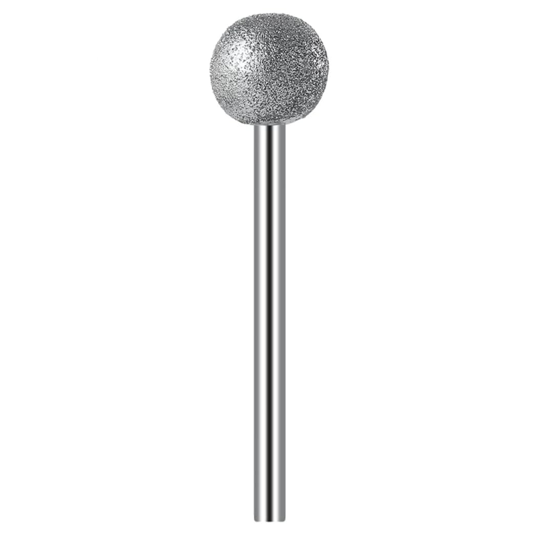 3 / 6mm sferico gambo durevole Diamante Diamante testa per giada, metallo, lega, macchinari, pietra, stampi rettifica e lucidatura-6x12mm.
