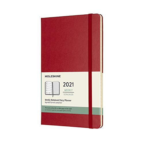 Moleskine 12 Month 2021 Weekly Planner, Hard Cover, Large (5
