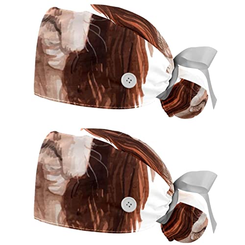 Casquette de travail respirante et anti-transpiration avec motif chien aquarelle JDEZ