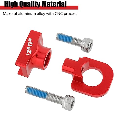 Saipor 2pcs Bicycle Chain Tensioner Adjuster Aluminum Alloy Chain Fastener for BMX Fixie Bike Single Speed Bicycle Red - Image 2