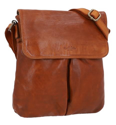 Gusti Umhängetasche Leder - Veha Damen Handtasche Ledertasche Tasche Braun Leder