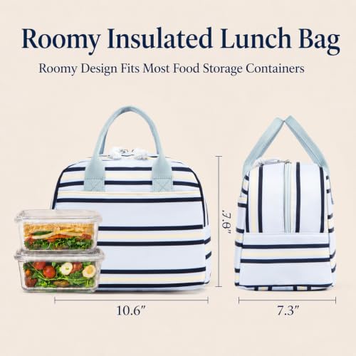 Image of LOVELYWIND Lunch Box for Women Cute Lunch Bags for Women Lunch Tote Bags Reusable Insulated Lunch Box Large Capacity Reusable Insulated Cooler for Work or Travel Gifts or Beach